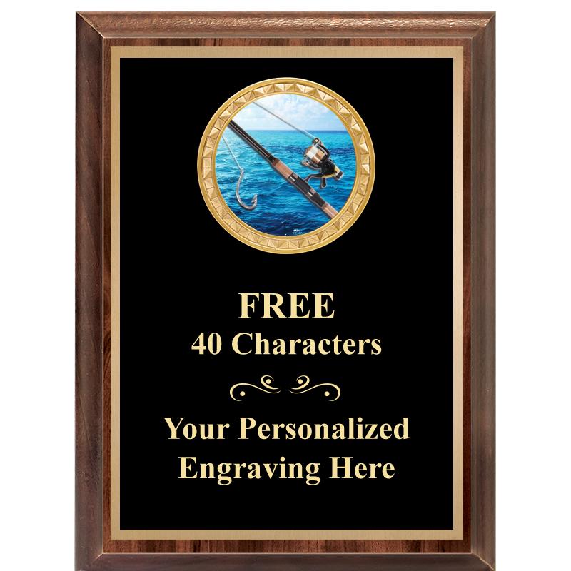 6X8 WOOD EXECUTIVE INSERT PLAQ