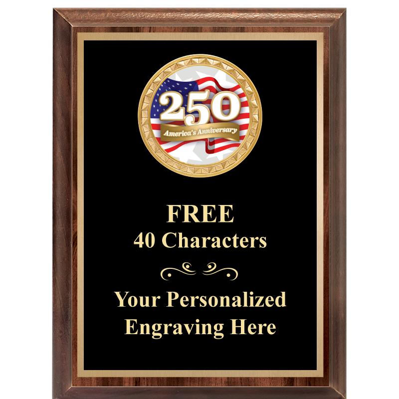 6X8 WOOD EXECUTIVE INSERT PLAQ