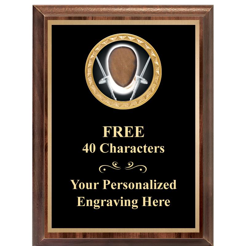 6X8 WOOD EXECUTIVE INSERT PLAQ