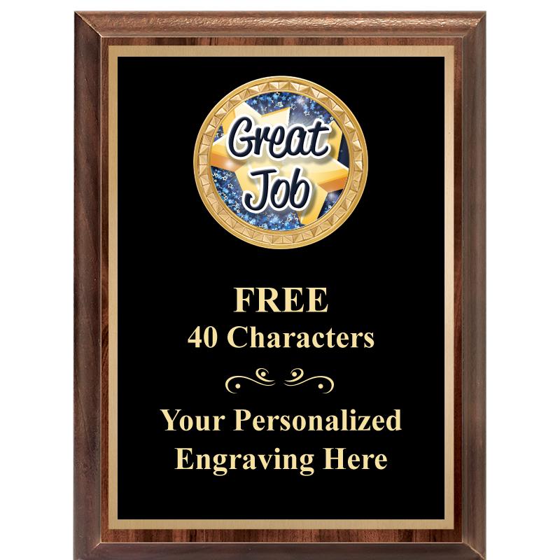 6X8 WOOD EXECUTIVE INSERT PLAQ