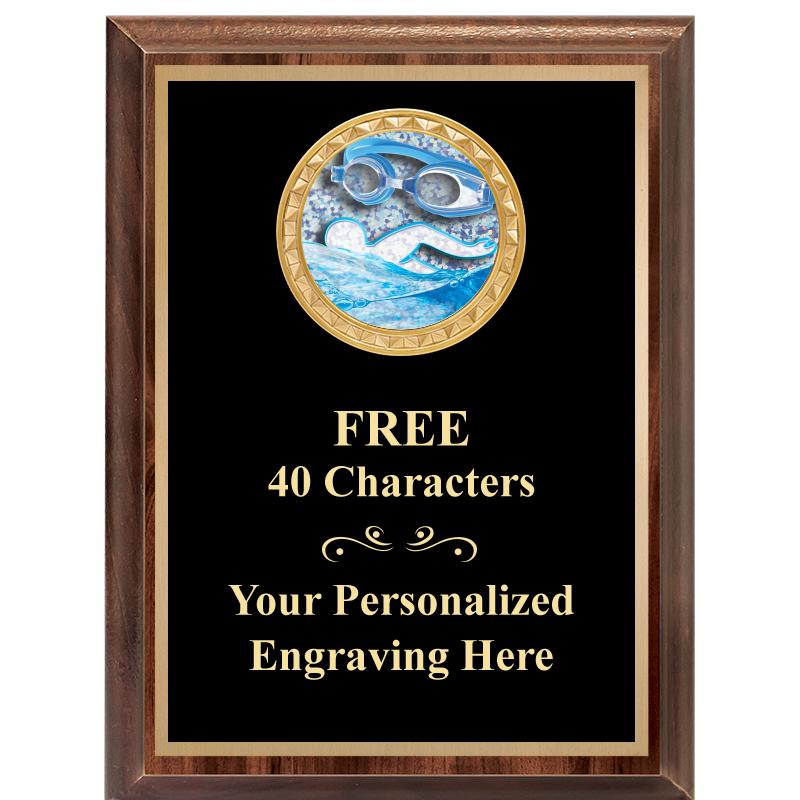 6X8 WOOD EXECUTIVE INSERT PLAQ