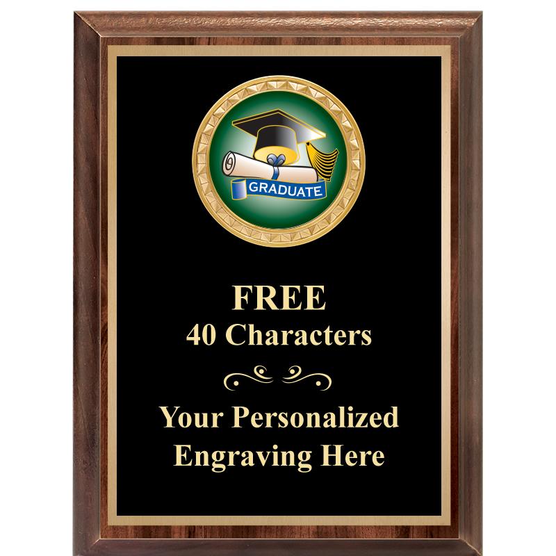 6X8 WOOD EXECUTIVE INSERT PLAQ