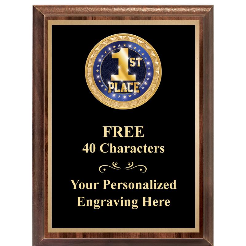 6X8 WOOD EXECUTIVE INSERT PLAQ