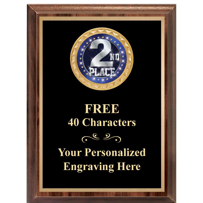 6X8 WOOD EXECUTIVE INSERT PLAQ