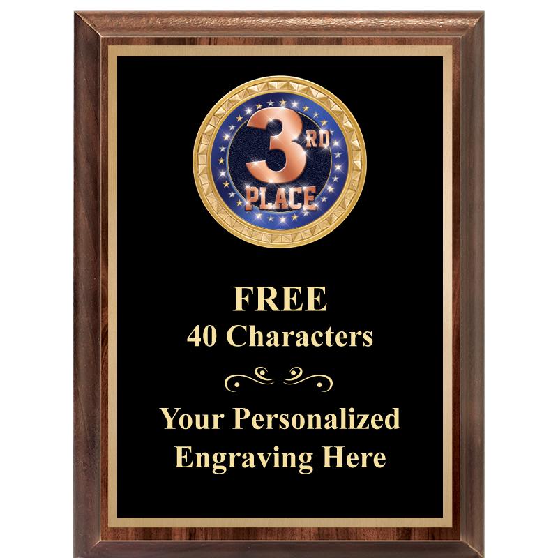 6X8 WOOD EXECUTIVE INSERT PLAQ