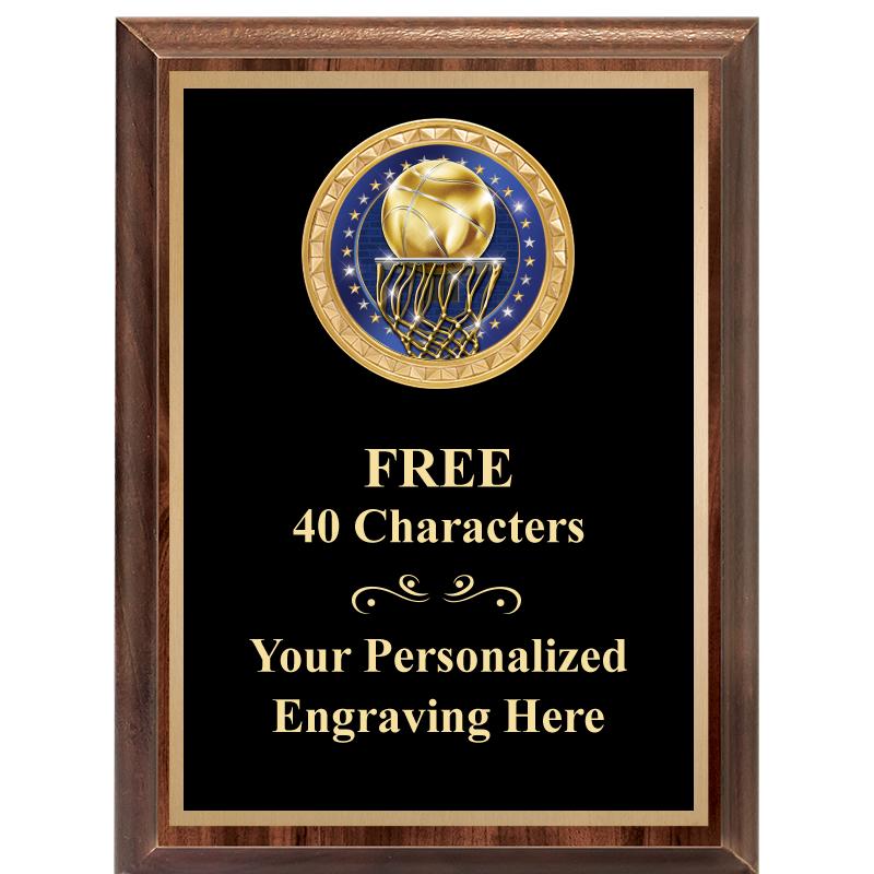 6X8 WOOD EXECUTIVE INSERT PLAQ