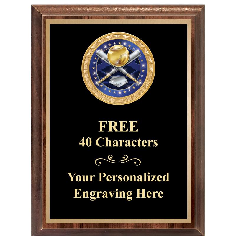 6X8 WOOD EXECUTIVE INSERT PLAQ