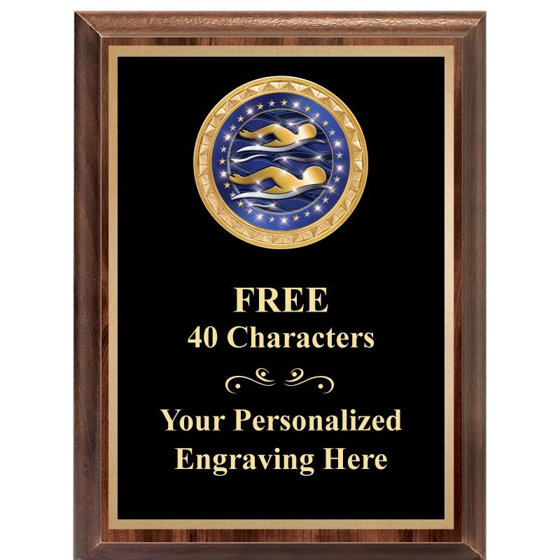 6X8 WOOD EXECUTIVE INSERT PLAQ