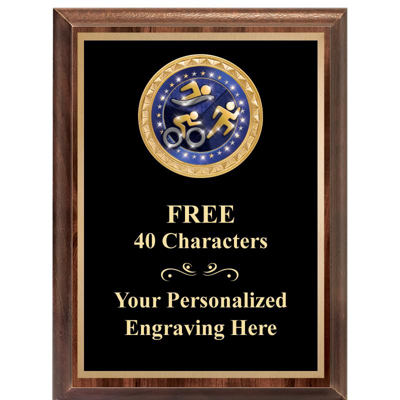 6X8 WOOD EXECUTIVE INSERT PLAQ