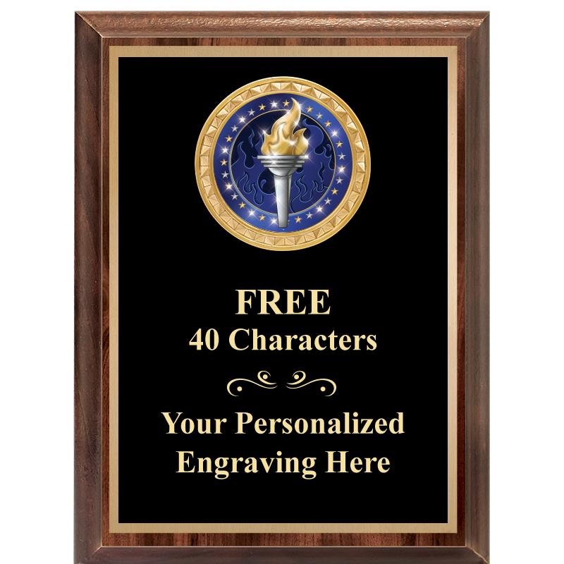 6X8 WOOD EXECUTIVE INSERT PLAQ