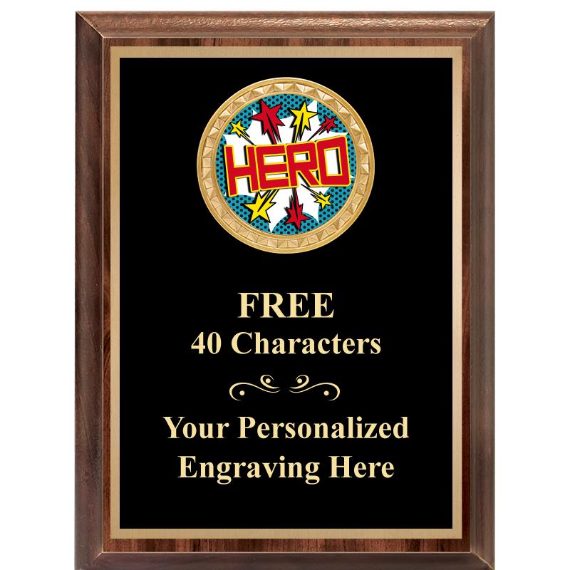 6X8 WOOD EXECUTIVE INSERT PLAQ