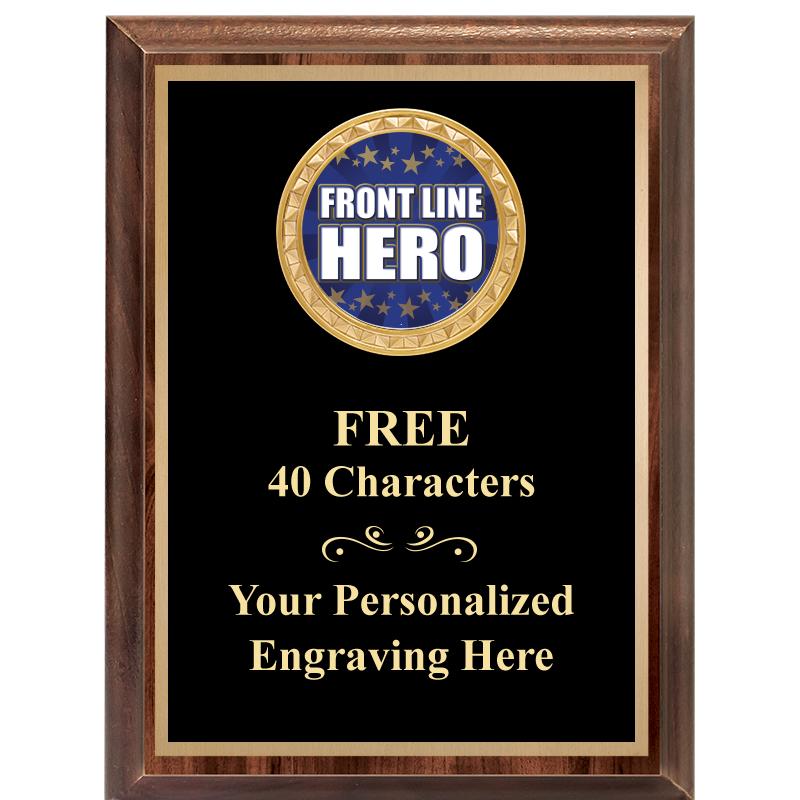 6X8 WOOD EXECUTIVE INSERT PLAQ