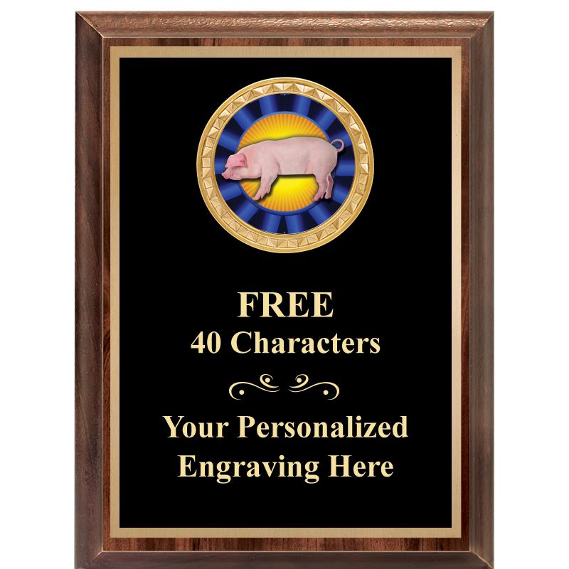 6X8 WOOD EXECUTIVE INSERT PLAQ