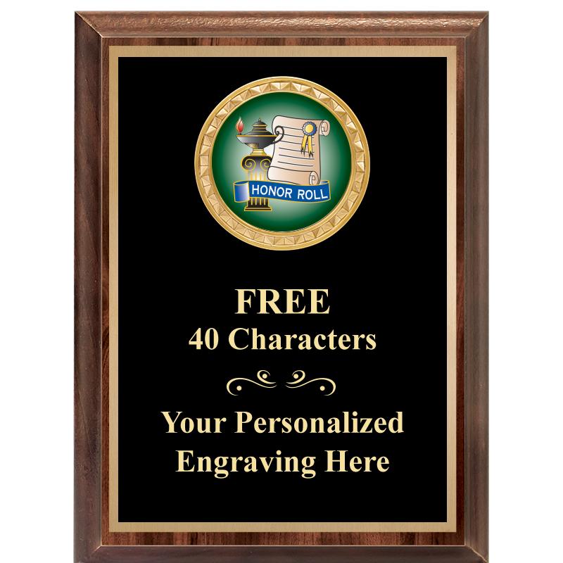 6X8 WOOD EXECUTIVE INSERT PLAQ