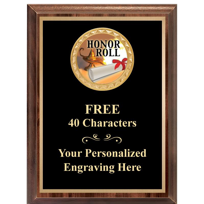 6X8 WOOD EXECUTIVE INSERT PLAQ