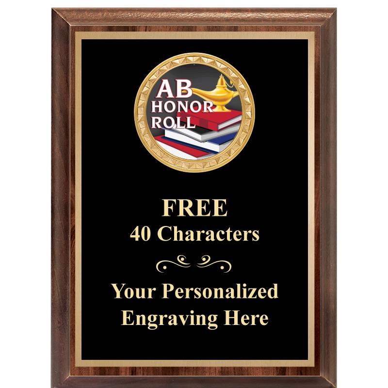 6X8 WOOD EXECUTIVE INSERT PLAQ