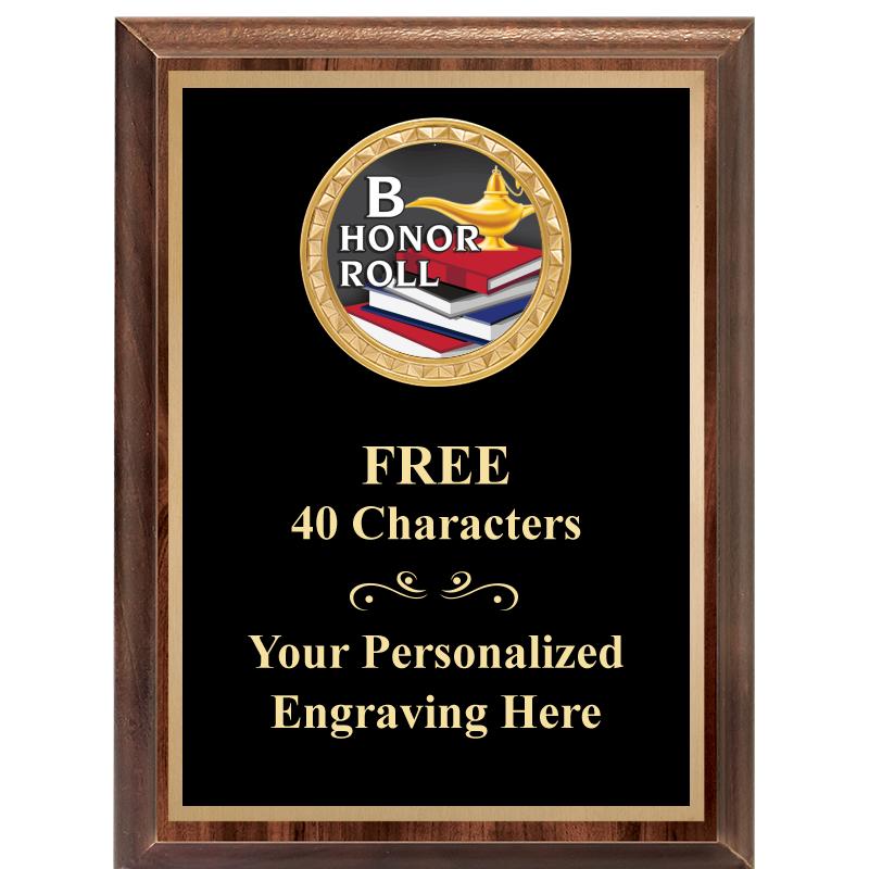 6X8 WOOD EXECUTIVE INSERT PLAQ