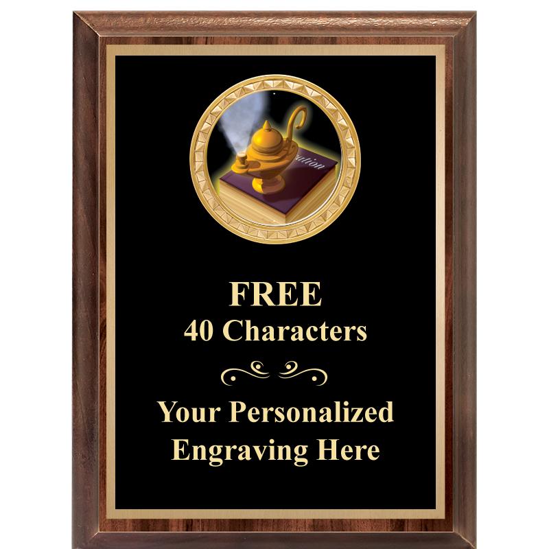 6X8 WOOD EXECUTIVE INSERT PLAQ