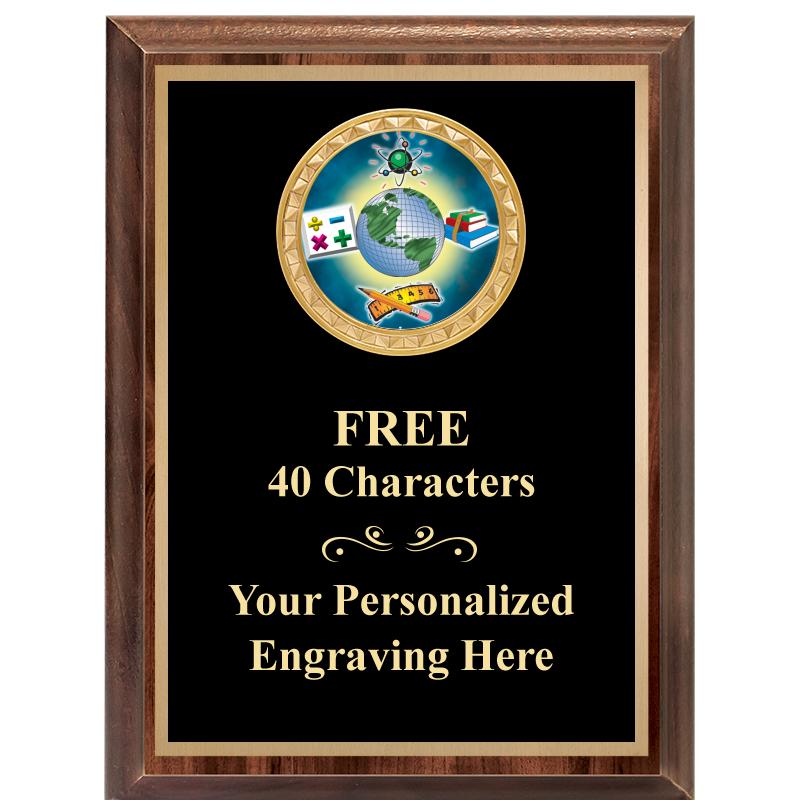 6X8 WOOD EXECUTIVE INSERT PLAQ