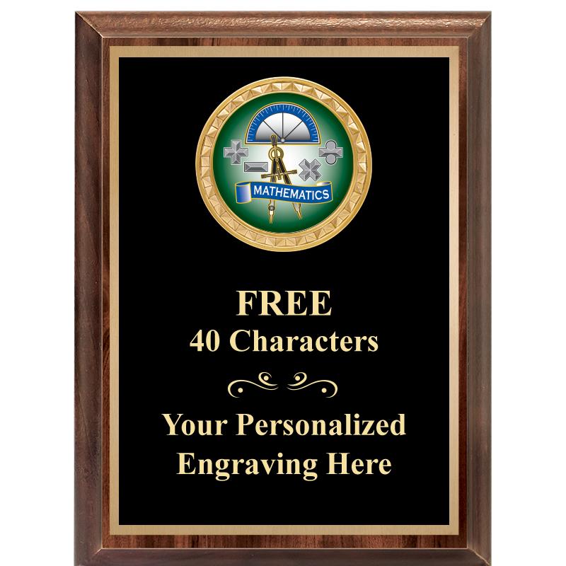 6X8 WOOD EXECUTIVE INSERT PLAQ