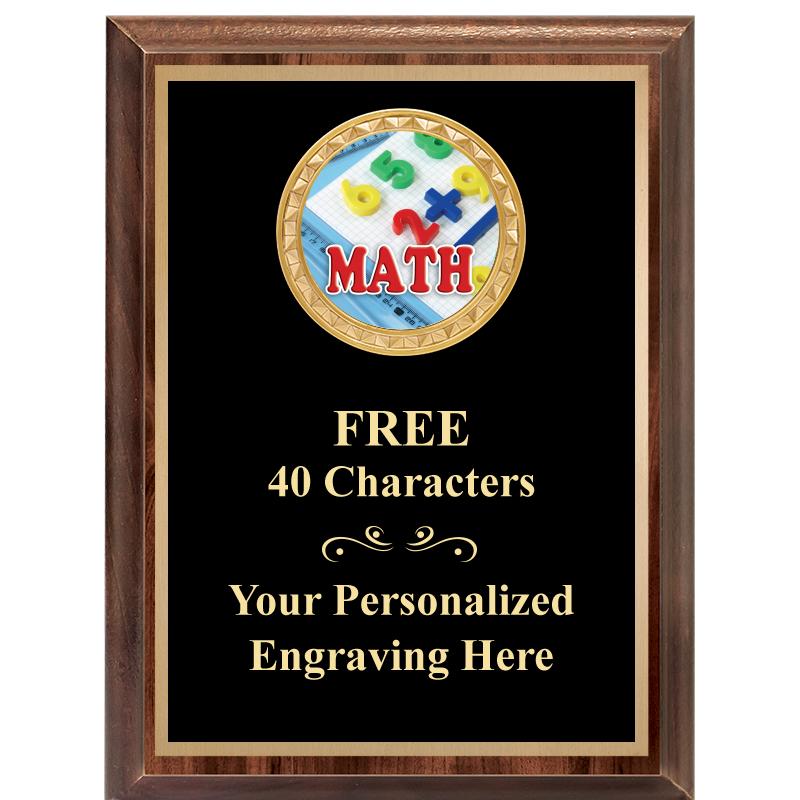 6X8 WOOD EXECUTIVE INSERT PLAQ