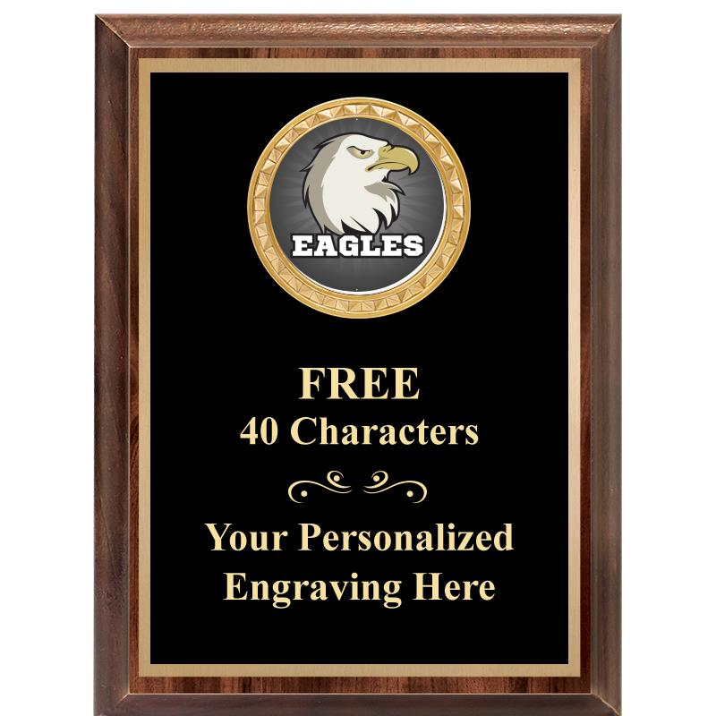 6X8 WOOD EXECUTIVE INSERT PLAQ