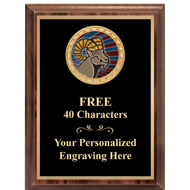 6X8 WOOD EXECUTIVE INSERT PLAQ