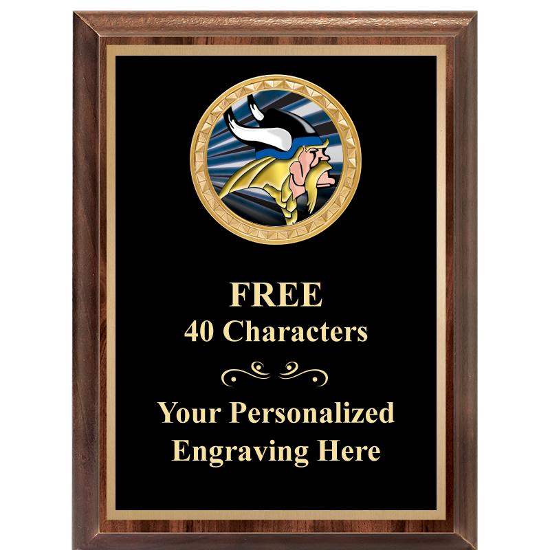 6X8 WOOD EXECUTIVE INSERT PLAQ