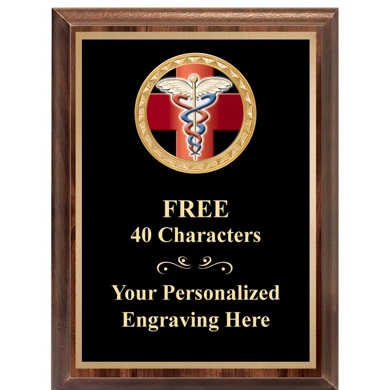 6X8 WOOD EXECUTIVE INSERT PLAQ