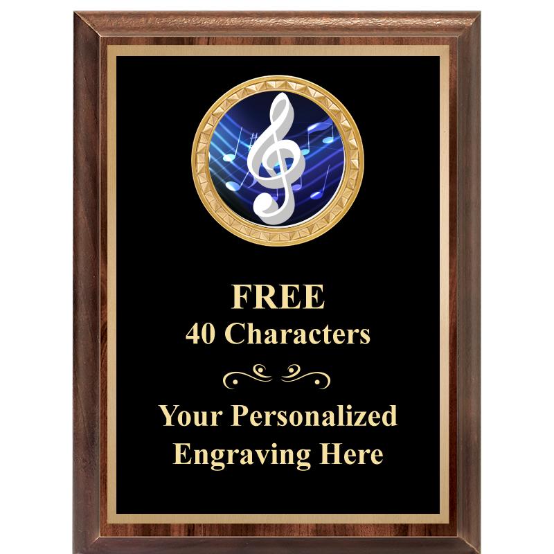 6X8 WOOD EXECUTIVE INSERT PLAQ