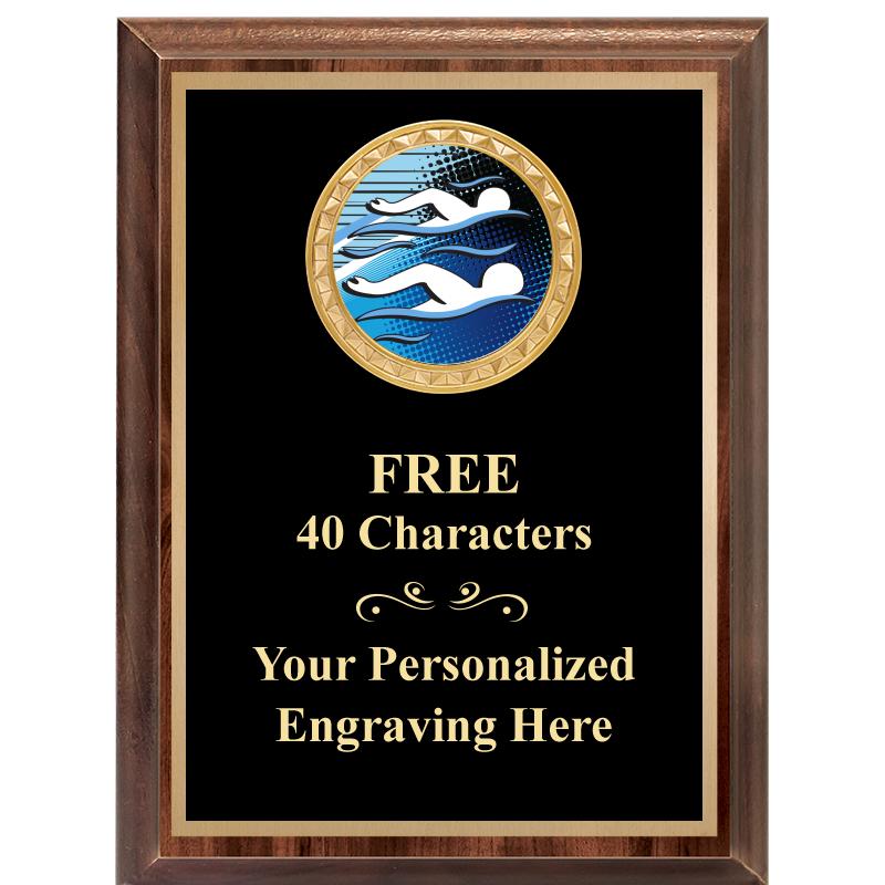 6X8 WOOD EXECUTIVE INSERT PLAQ