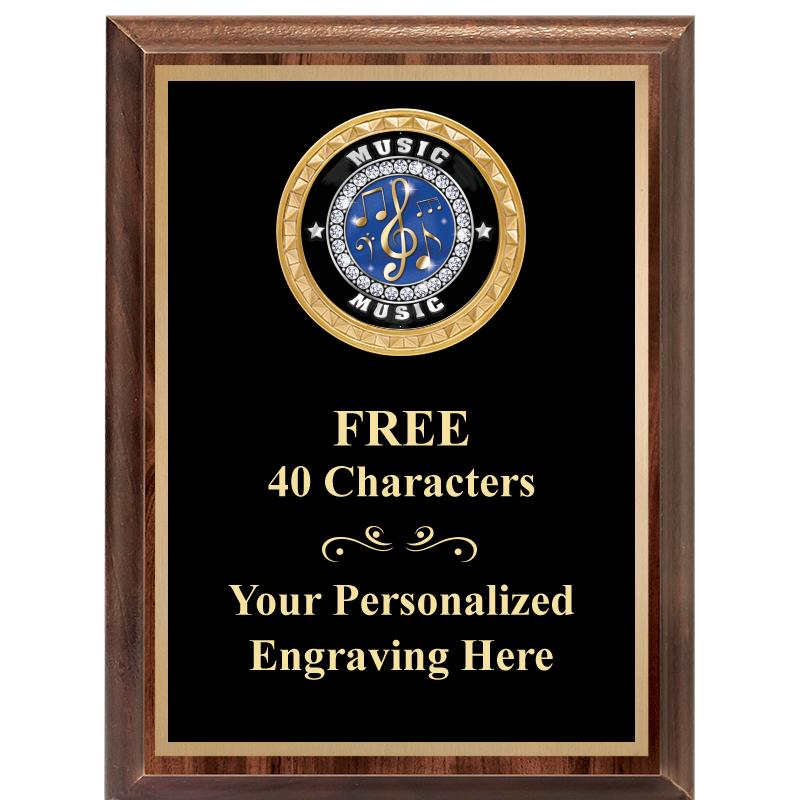 6X8 WOOD EXECUTIVE INSERT PLAQ