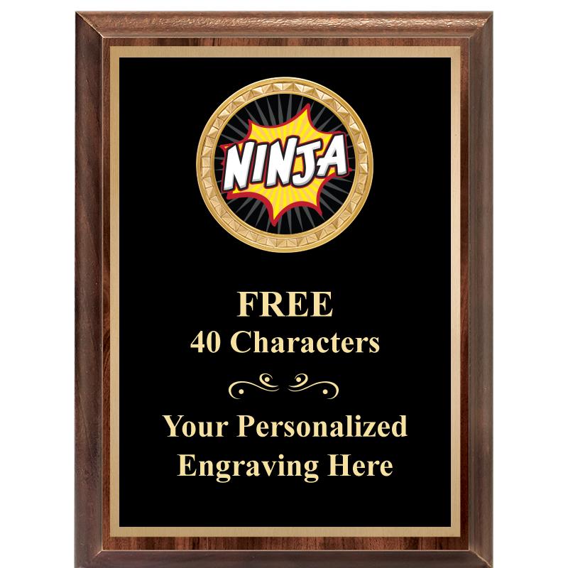 6X8 WOOD EXECUTIVE INSERT PLAQ