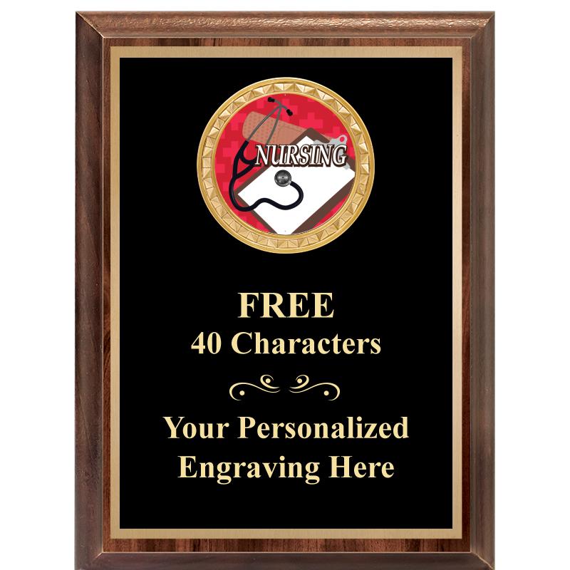 6X8 WOOD EXECUTIVE INSERT PLAQ