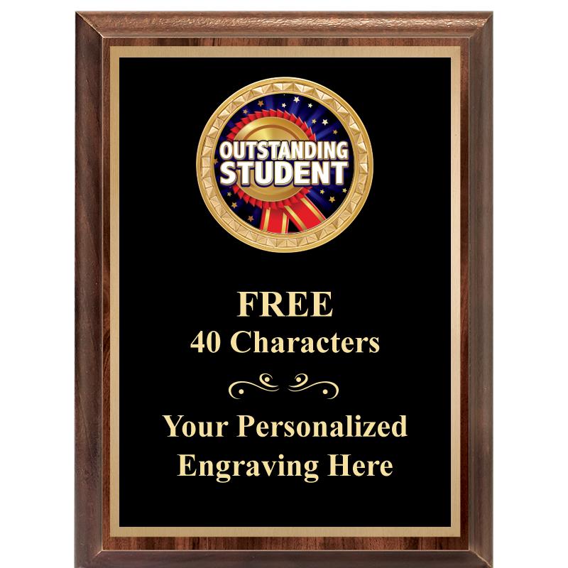 6X8 WOOD EXECUTIVE INSERT PLAQ