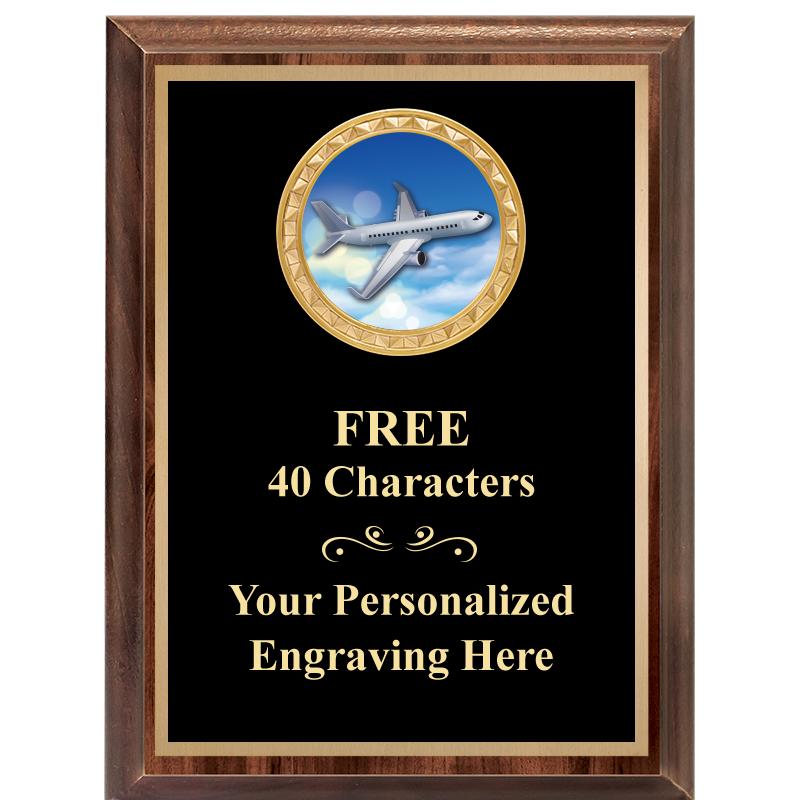 6X8 WOOD EXECUTIVE INSERT PLAQ