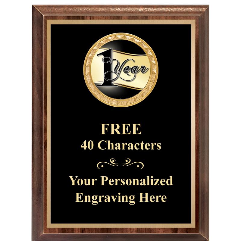 6X8 WOOD EXECUTIVE INSERT PLAQ