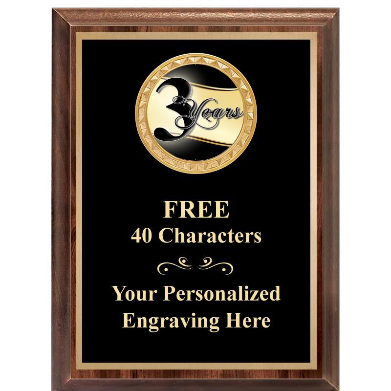 6X8 WOOD EXECUTIVE INSERT PLAQ