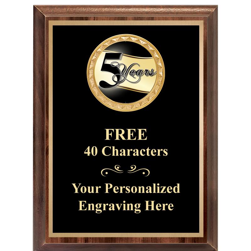 6X8 WOOD EXECUTIVE INSERT PLAQ