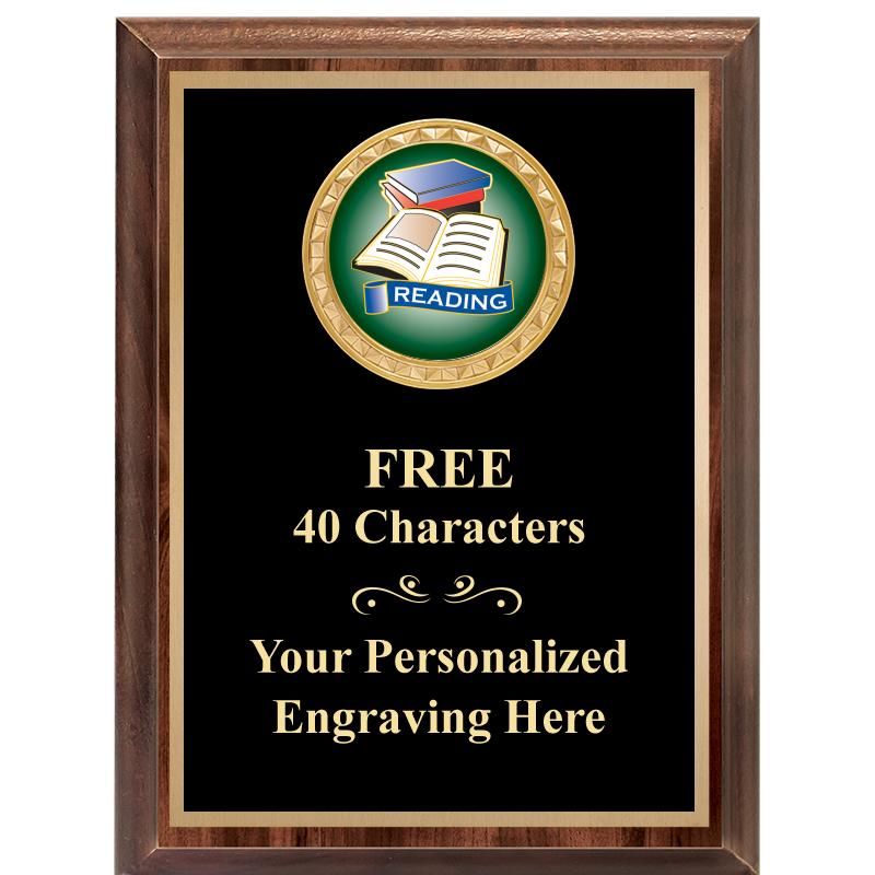 6X8 WOOD EXECUTIVE INSERT PLAQ