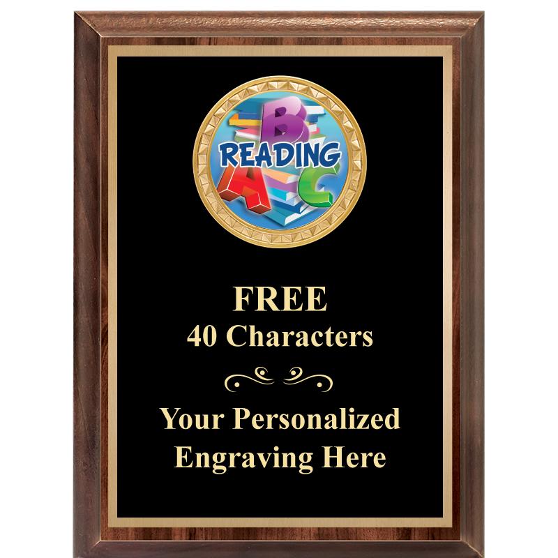 6X8 WOOD EXECUTIVE INSERT PLAQ