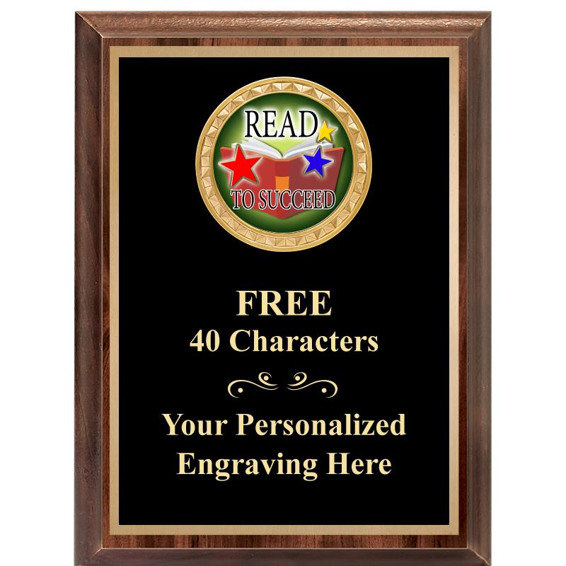 6X8 WOOD EXECUTIVE INSERT PLAQ