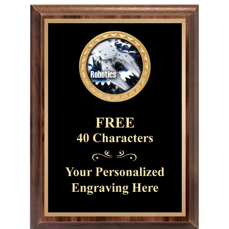 6X8 WOOD EXECUTIVE INSERT PLAQ