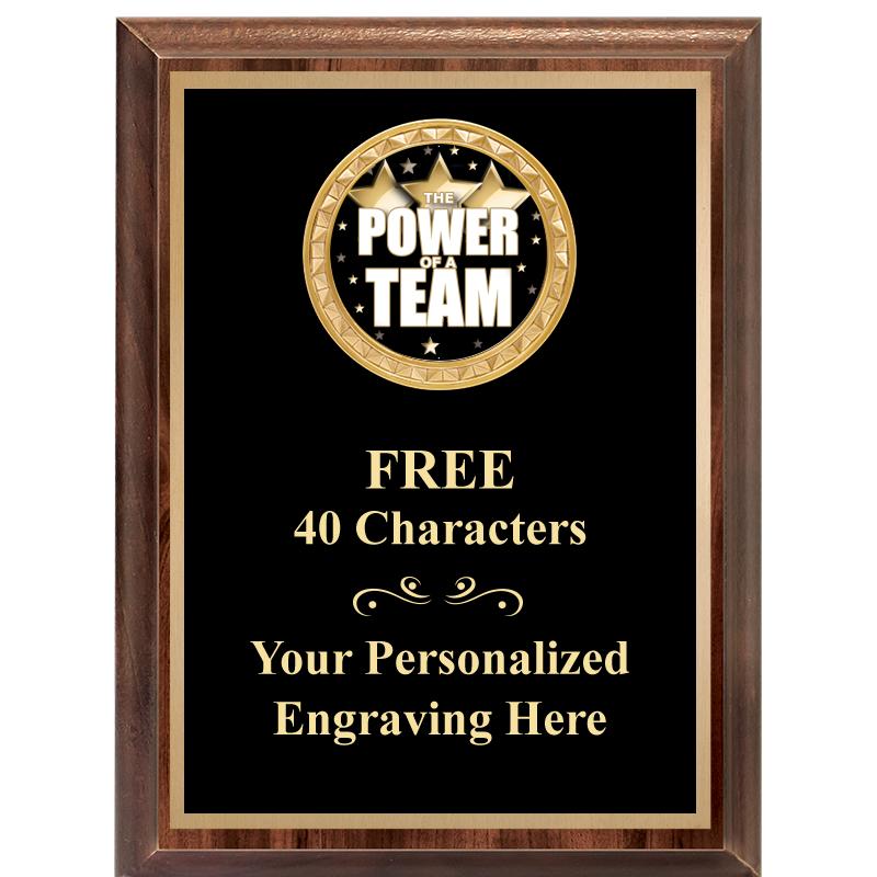 6X8 WOOD EXECUTIVE INSERT PLAQ