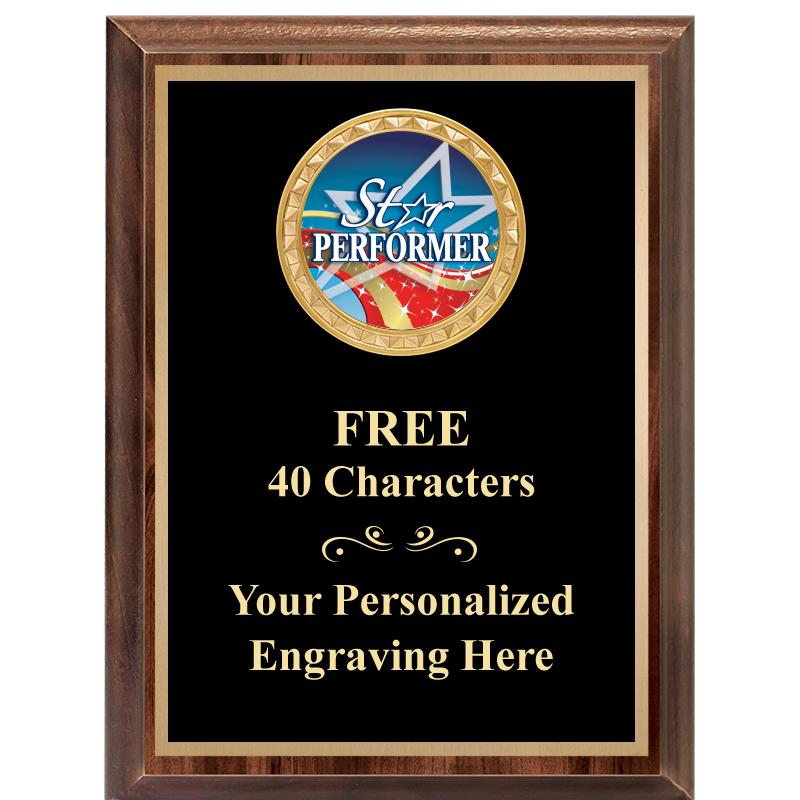 6X8 WOOD EXECUTIVE INSERT PLAQ