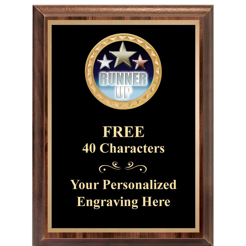 6X8 WOOD EXECUTIVE INSERT PLAQ