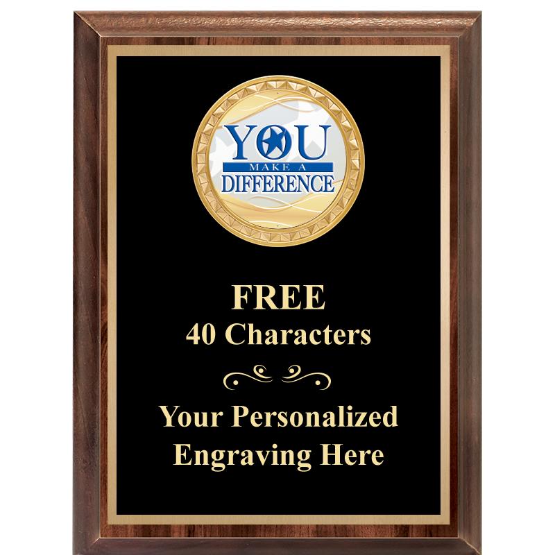 6X8 WOOD EXECUTIVE INSERT PLAQ