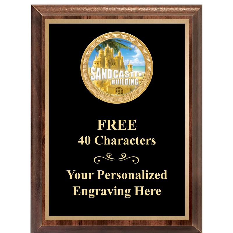 6X8 WOOD EXECUTIVE INSERT PLAQ