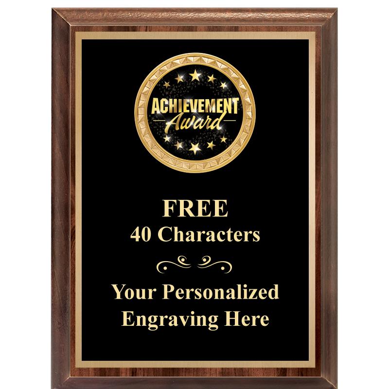 6X8 WOOD EXECUTIVE INSERT PLAQ