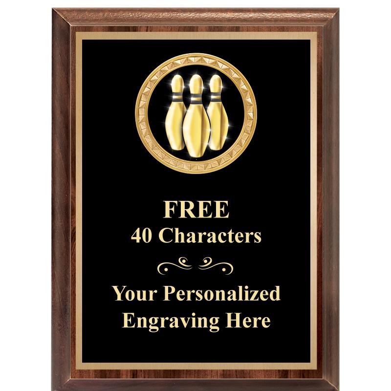 6X8 WOOD EXECUTIVE INSERT PLAQ